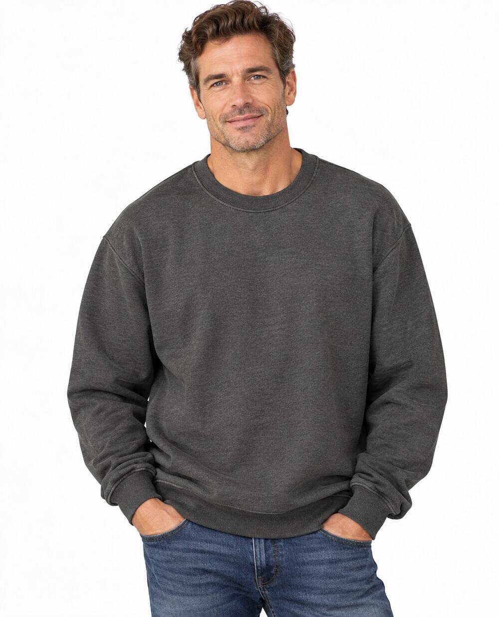 Everlane Crew Neck Sweatshirt Mens XXL Charcoal Gray Organic Cotton Athleisure